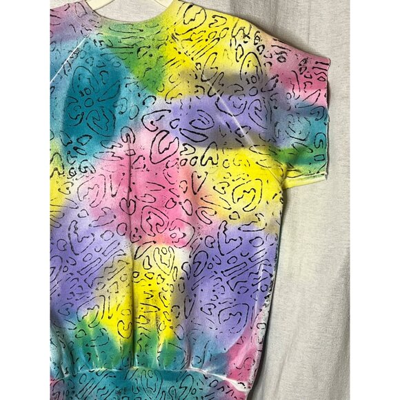 VNT Beverly Hills Boulevard Tie-Dye Sweatshirt Large Multicolor Boho Comfortable - Picture 8 of 11